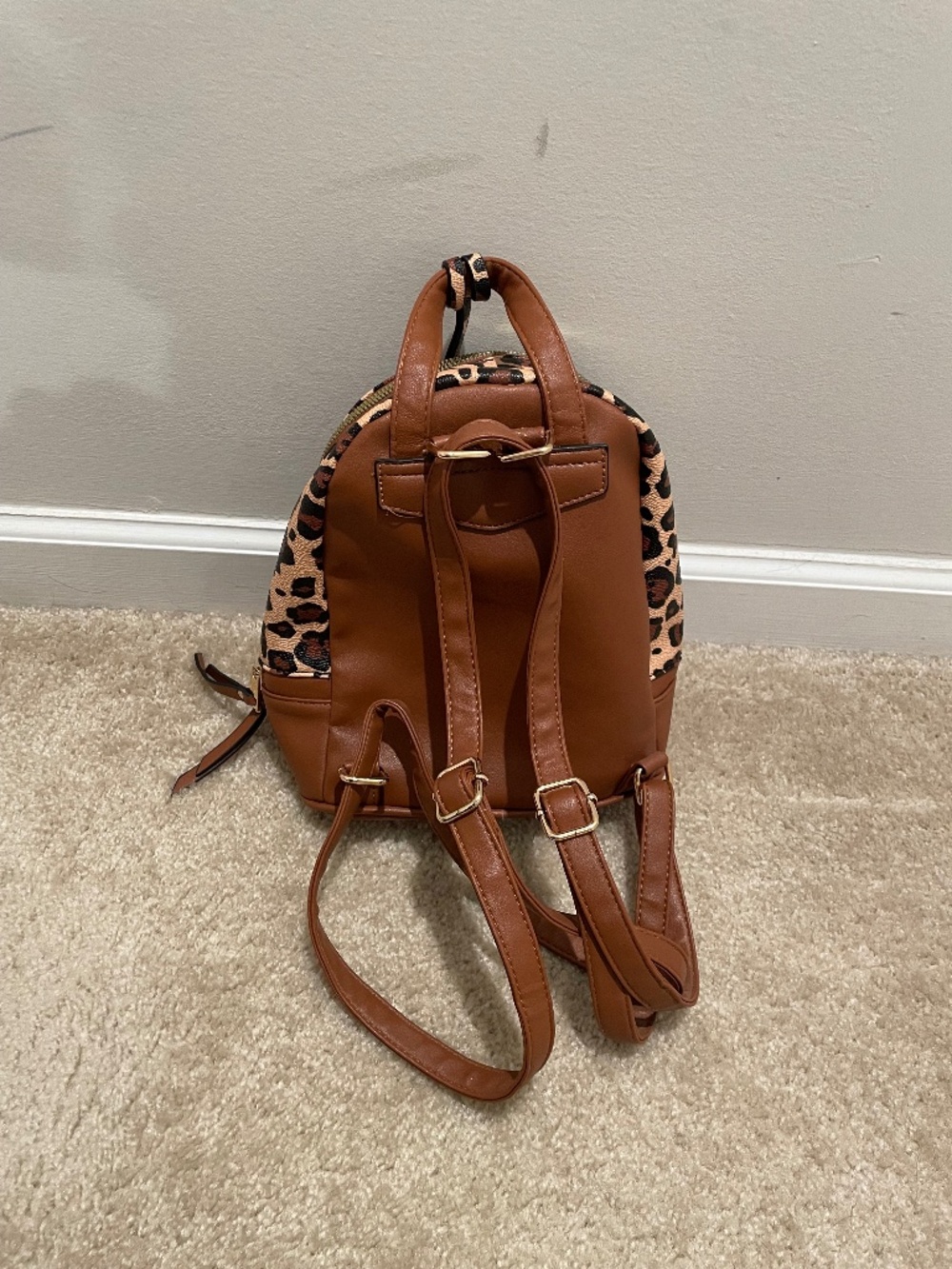 Cheetah Print, Small Backpack - Picture 3 of 6
